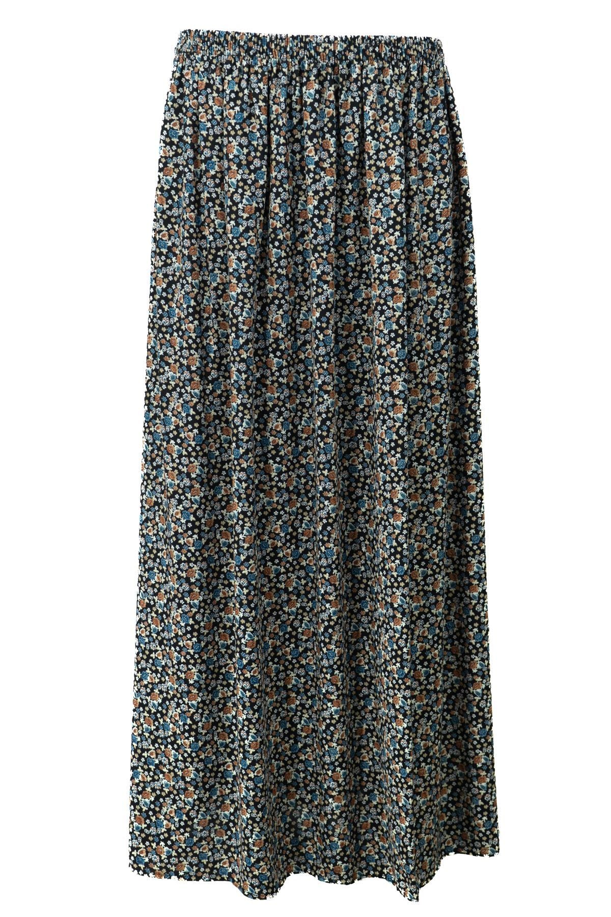 Kadın Anne Etek Dokuma Viskon Kumaş Minik Papatyam Çiçeği Desenli Rahat Kesim Tam Kalıp